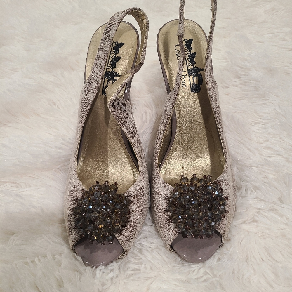 Coach and Four Heels Lace
